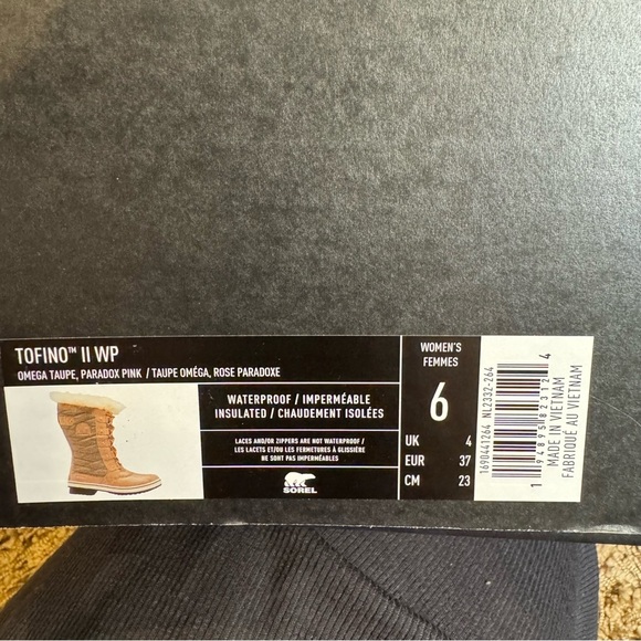 Sorel Tofino II Faux Fur Lined Waterproof Boot Women’s Omega Taupe Paradise pink - Picture 14 of 15